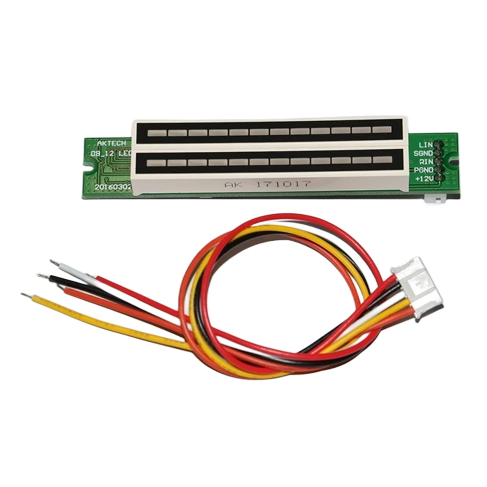 Indicador de nível de 12 bits de canal duplo, barra de luz led, velocidade de luz ajustável, módulo indicador de nível de música, kits eletrônicos diy