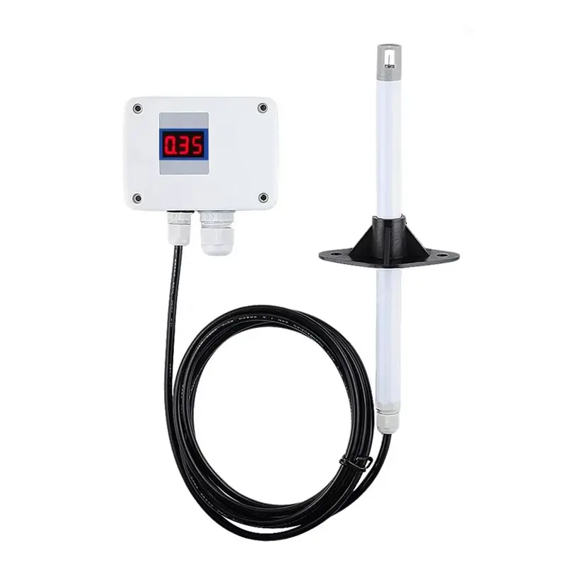AB33-0-30M/S Pipes Wind Speed Sensor RS485 High Precision With Display Air Speed Measuring Detector Transmitters 2M