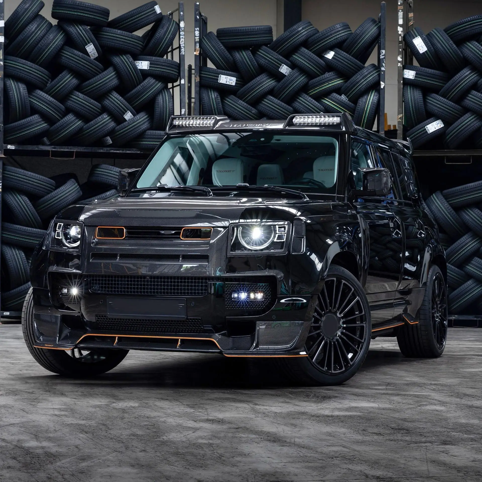 MSY Style Dry Carbon Fiber Wide Body Kit for  Defender 110/130 Front Bumper Rear Bumper