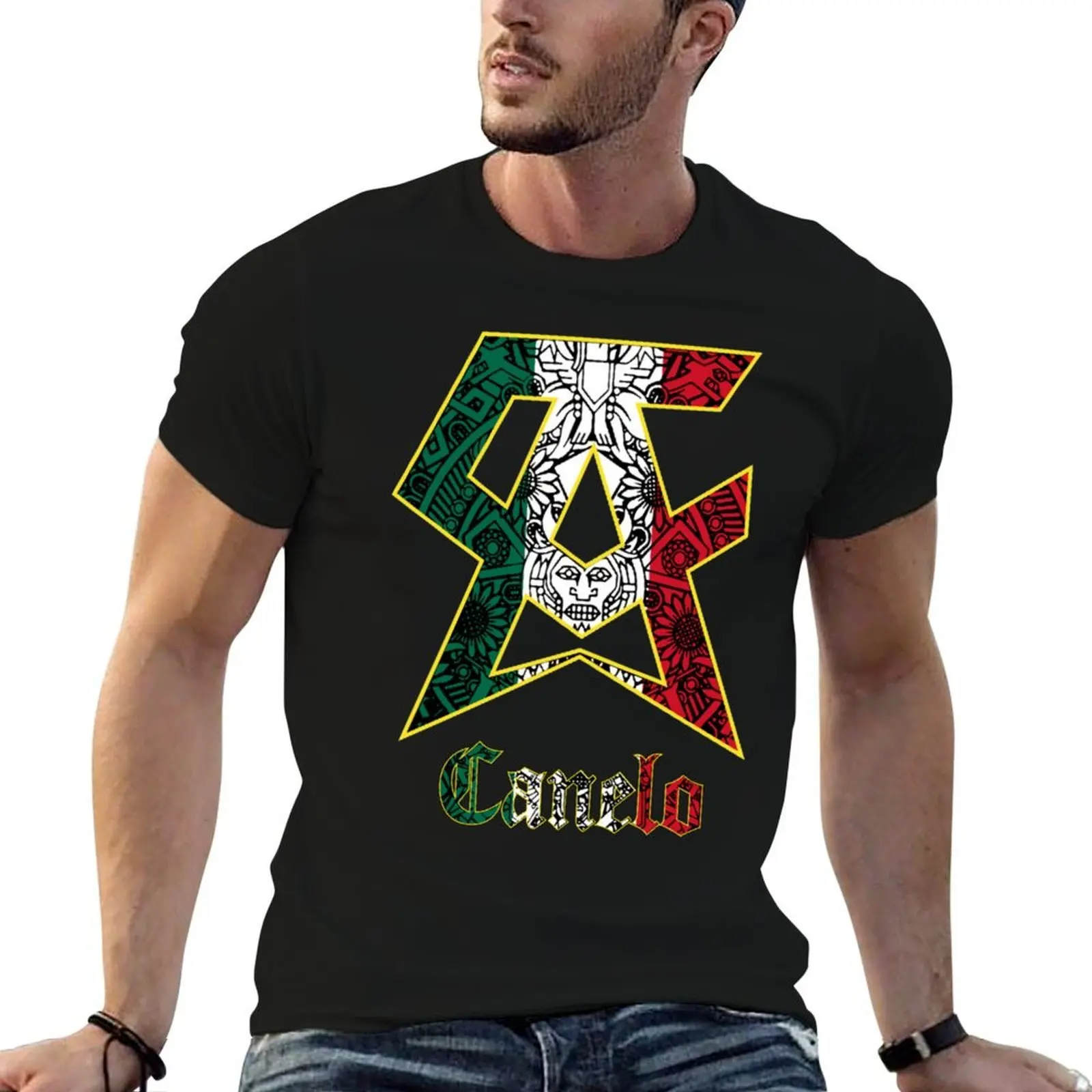

Canelo Boxing Mexican Style Mexico Saul Alvarez Logo Symbol unisex T-Shirt t shirts for man graphic vintage anime tshirt T-Shirt