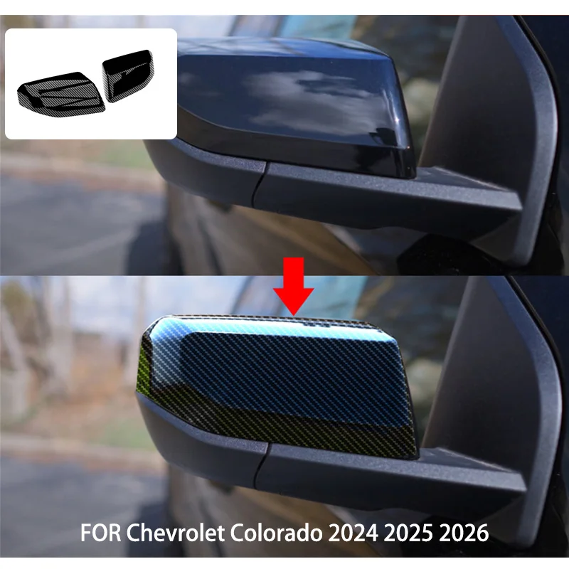 

Автомобильные аксессуары, подходят для Chevrolet Colorado 2024 2025 2026, черный, углеродное волокно, ABS, боковое зеркало заднего вида, накладка