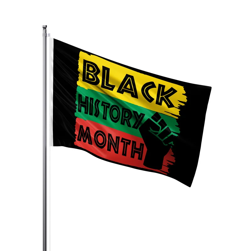 Gaslight Gatekeep Girlboss 5' x 3' Black History Month Flag Banner Polyester with Brass Grommets 150cm x 90cm