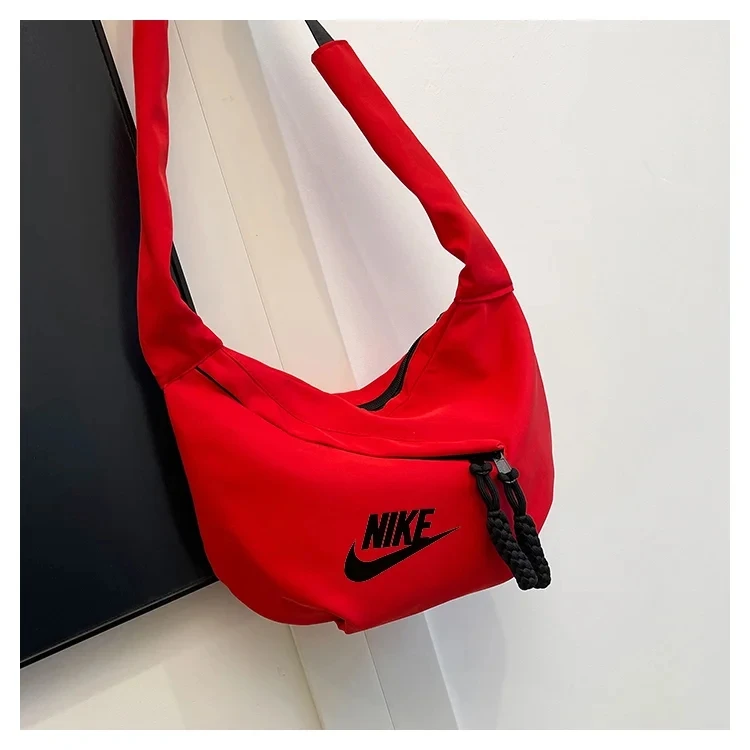 NIKE-Sac de poitrine en nylon à fermeture éclair, grande capacité, sport initié, ceinture à bandoulière