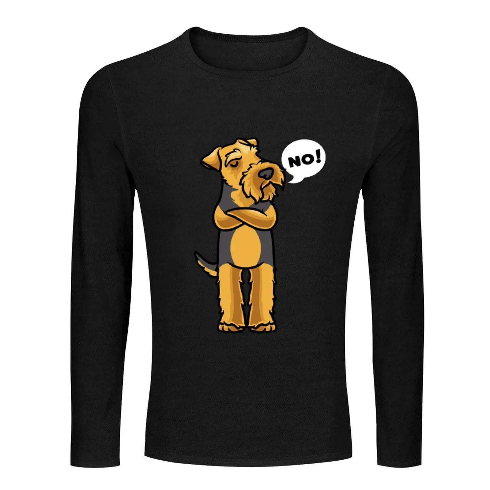 Stubborn Welsh Terrier Dog Long T-Shirt vintage t shirt t-shirts man kawaii clothes Men's clothing