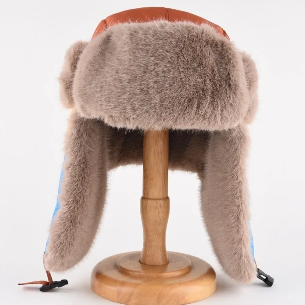 Practical Thickened Earflap Hat Versatile Colorful Winter Warm Hat Windproof Ear Protection Cap For Unisex