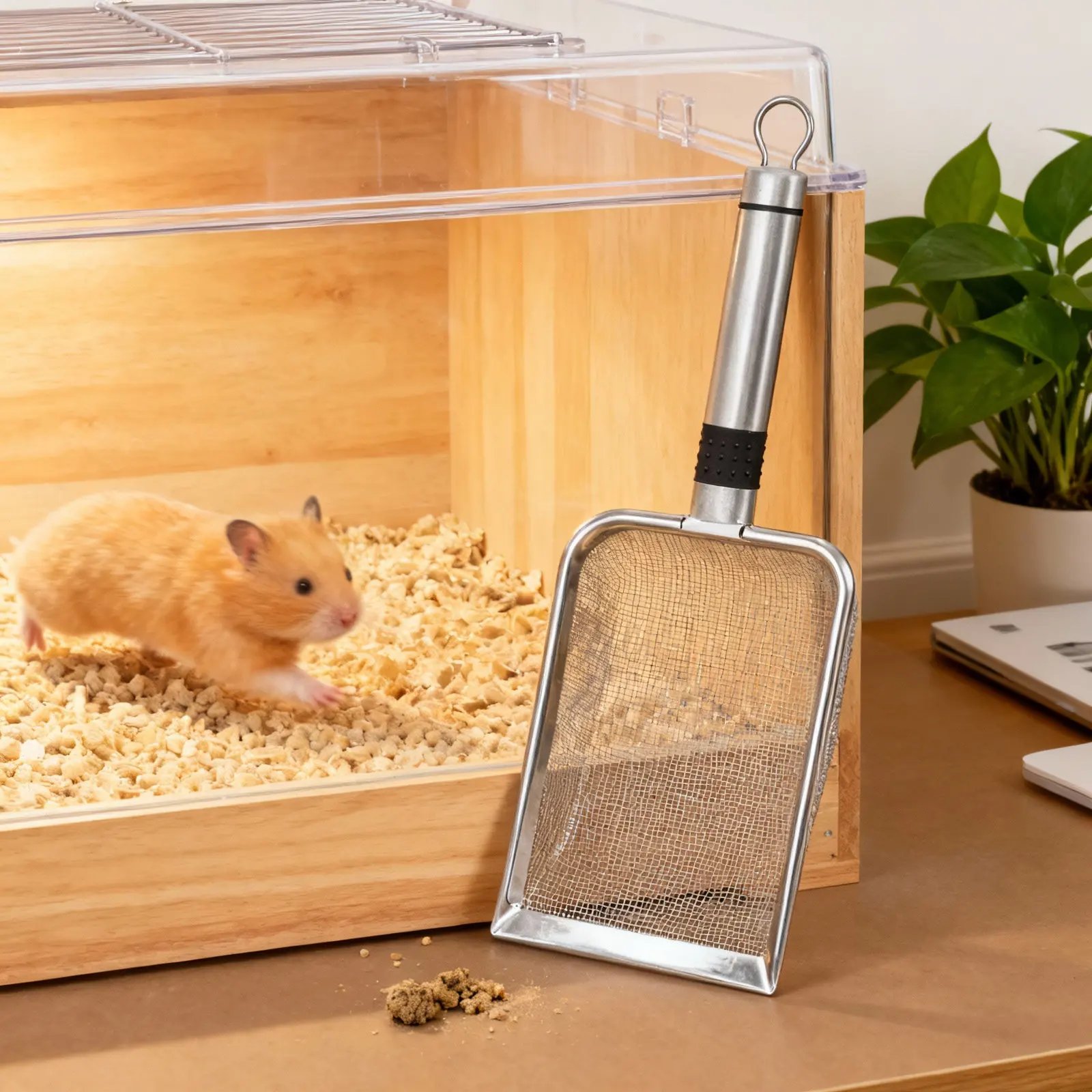 Stainless Steel Reptile Sand Shovel Easy Clean for Tortoise Lizard Spider Snake Scorpion Reptile Terrarium Litter Scoop Sifting view 6