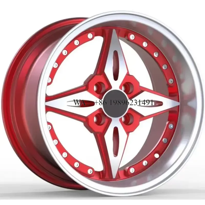 Wmwmnu 15x8.0 Car Wheel Rims for Work EQUIP 01 Mag Wheels 15inch Alloy Rim