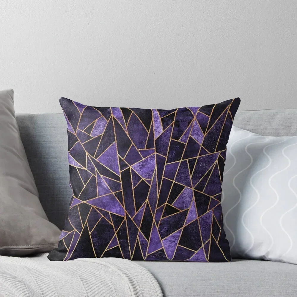 Shattered Amethyst Throw Pillow Ornamental Pillow christmas supplies pillow