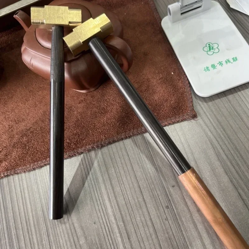 Pure Copper Creative Small Hammer Tap Walnut Mini Hammer Professional Quadrate Portable Hardware Tool Household Repair Hand Tool