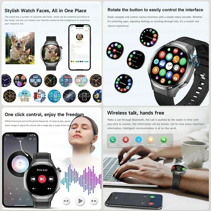 2025 Nieuwe Voor Huawei GT 5 Pro Max Smart Horloge AMOLED Scherm Mannen GPS Track Kompas Hoogtemeter Waterdichte Bluetooth Oproep smart watch