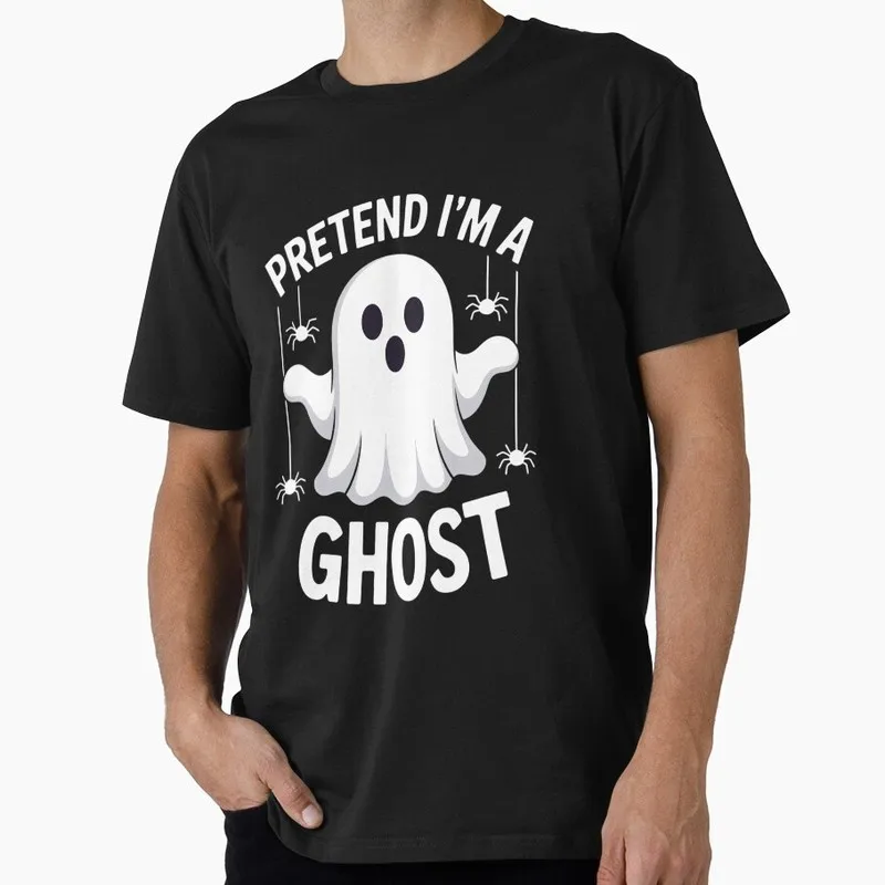 Ghost Print Halloween Gift T Shirt Funny Spooky Boo Cute Ghost Lover Tee Unisex Trick or Treat Costume Party