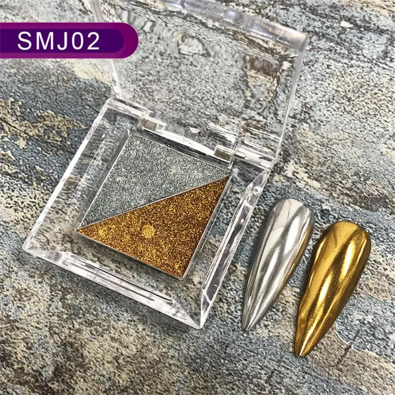 Metaliczny efekt błyszczący paznokcie do paznokci żel z brokatem lakier do paznokci dekoracja chromowany pył Pigment paznokcie puder lustrzany