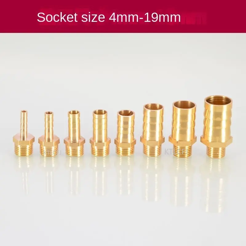 4mm 6mm 8mm 10mm 12mm 16mm 19mm OD Hose Barb X M8 M10 M12 Brass Barbed Pipe Fitting Connector Coupler Adapter Metric Male Thread