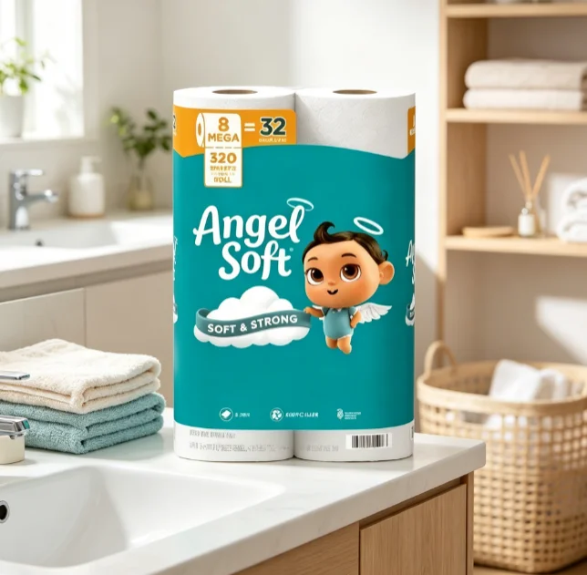 Bestselling Soft & Strong Toilet Paper Mega Rolls 8 Pack = 32 Regular Rolls Bulk Bathroom Tissue