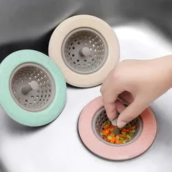 Filtro antiobstrucción de silicona, colador de fregadero portátil, herramienta de cocina para baño, cubierta de drenaje, filtro de tapón de residuos de pelo