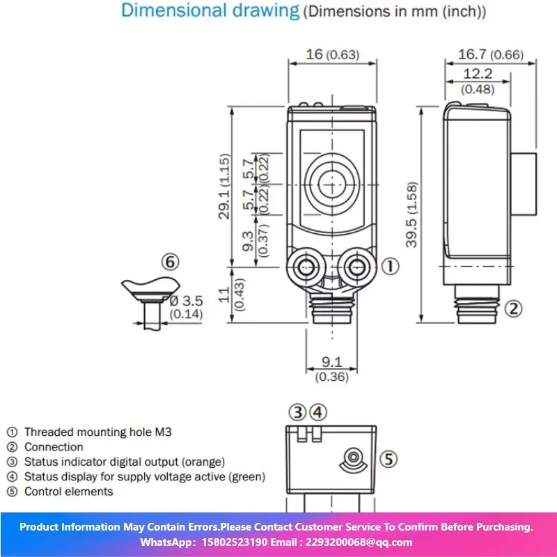  Top Fashion SICK UC4-11341 6034667 ULTRASONIC DISTANCE SENSORS UC4 DC 15 V ... 30 V 1) 16 Mm X 40.1 Mm X 16.7 Mm