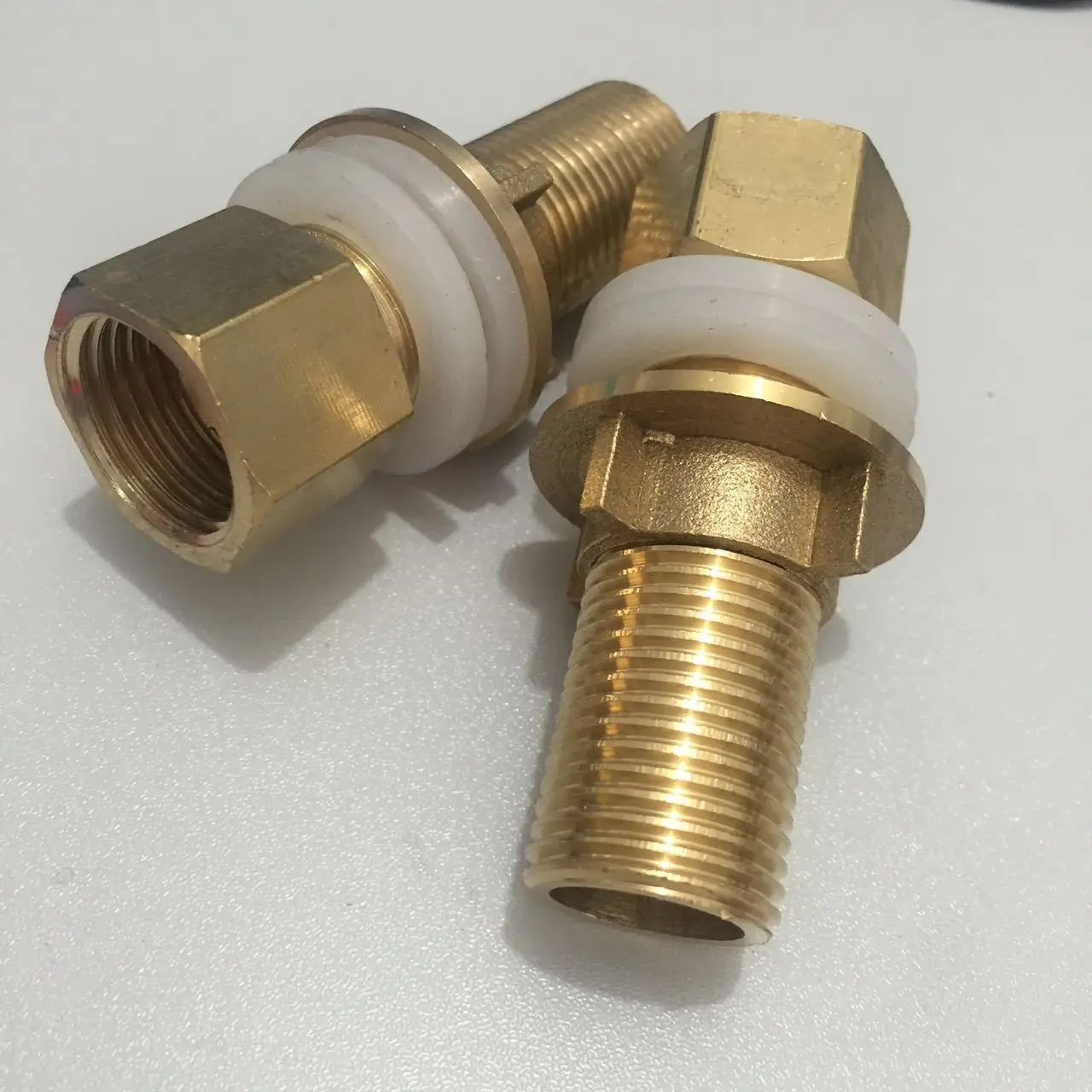 

2PCS Brass Pipe Swivel Fitting Nut Water Tank Connector 1/2" BSPP Lengthen 7cm LXM