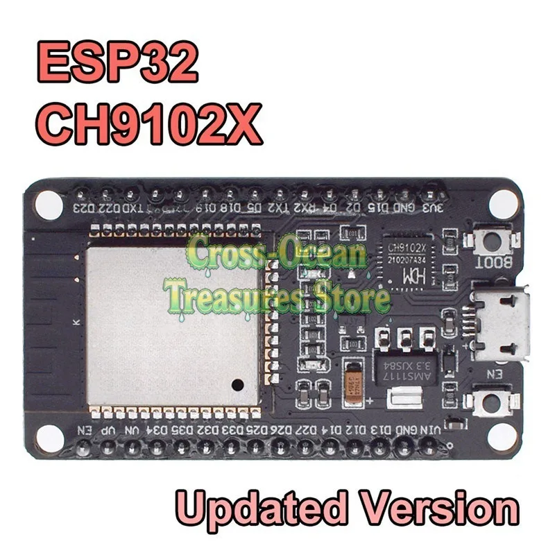 

Плата разработки ESP32 WIFI + модуль Bluetooth, двухъядерный процессор, беспроводной модуль малой мощности CH9102 CP2102