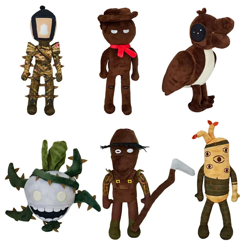 Funny  Toys Doors Outdoors Game Peripheral  Plush Toy Collection Modle Gardener Wooden Man Cactus Toy For Birthday  collect Gift
