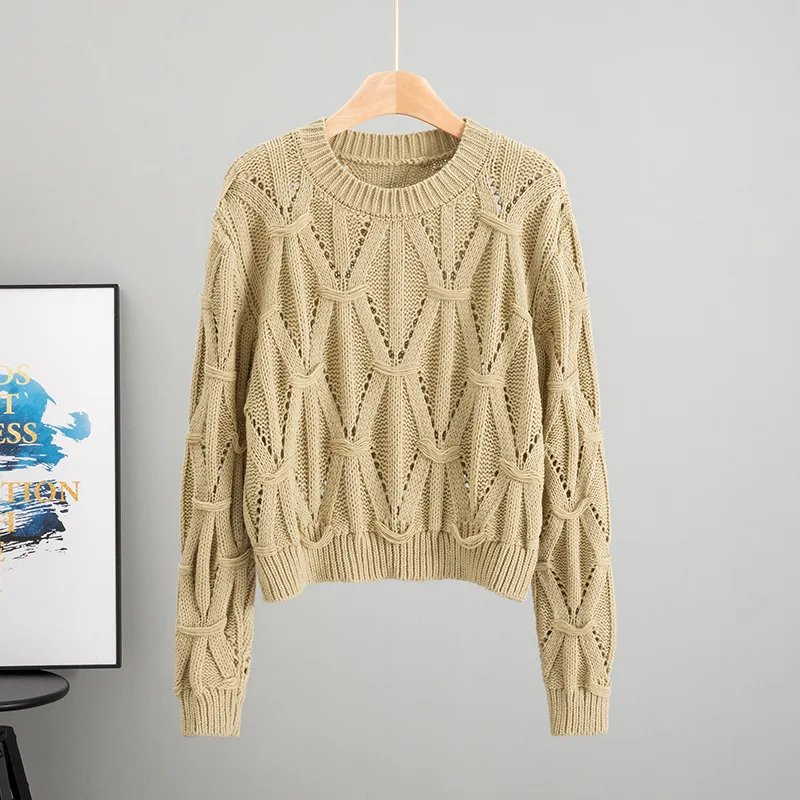 

Fashionable and Casual Warm Sweater Women's Autumn and Winter New Item Thick Korean Version Knitted Sweater Top