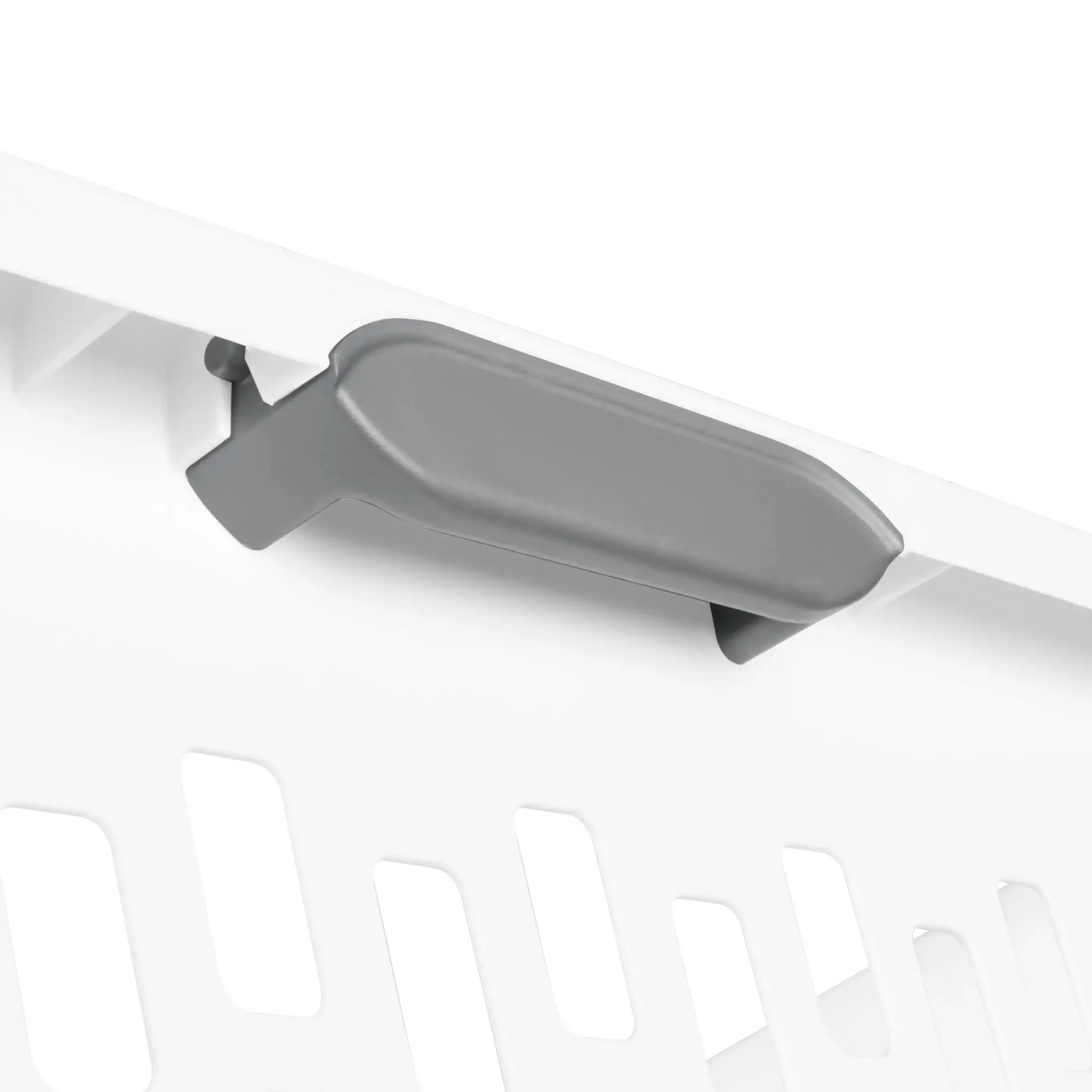 Cesto para roupa suja de plástico quadrado Sterilite 1,5 Bushel, adulto, branco