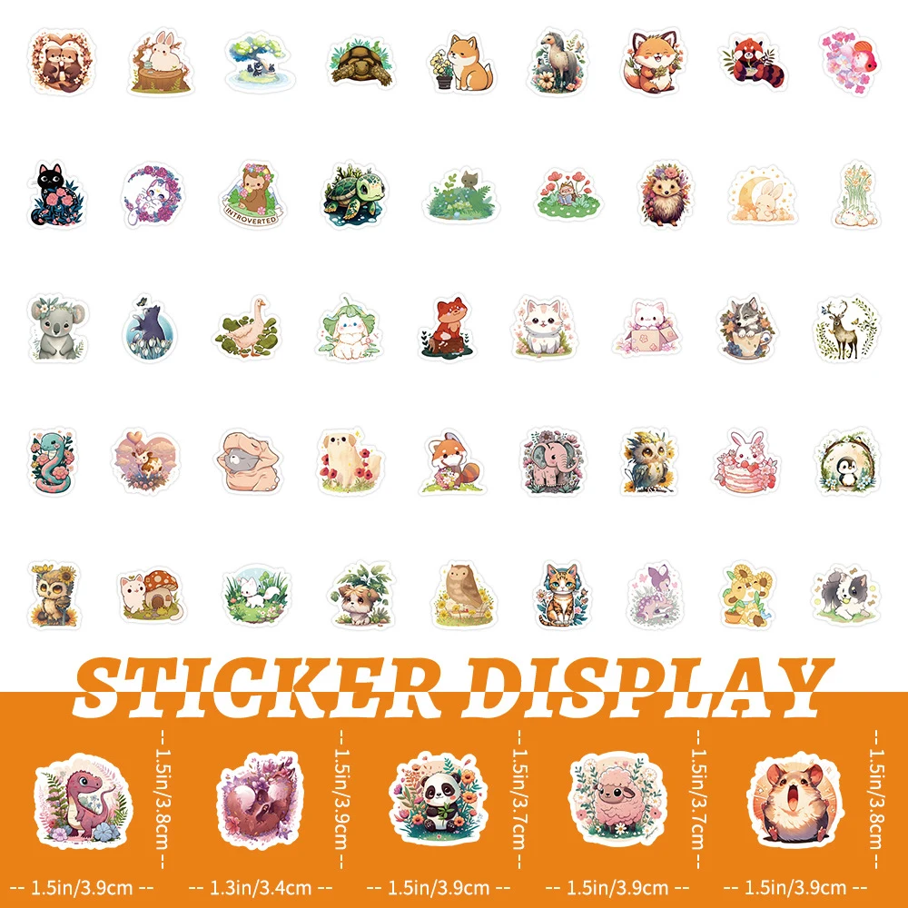 10/30/50/100pcs Cute Cartoon Animal Graffiti Stickers Kawaii Decals Laptop Phone Suitcase Fridge Graffiti Decoration Sticker Toy