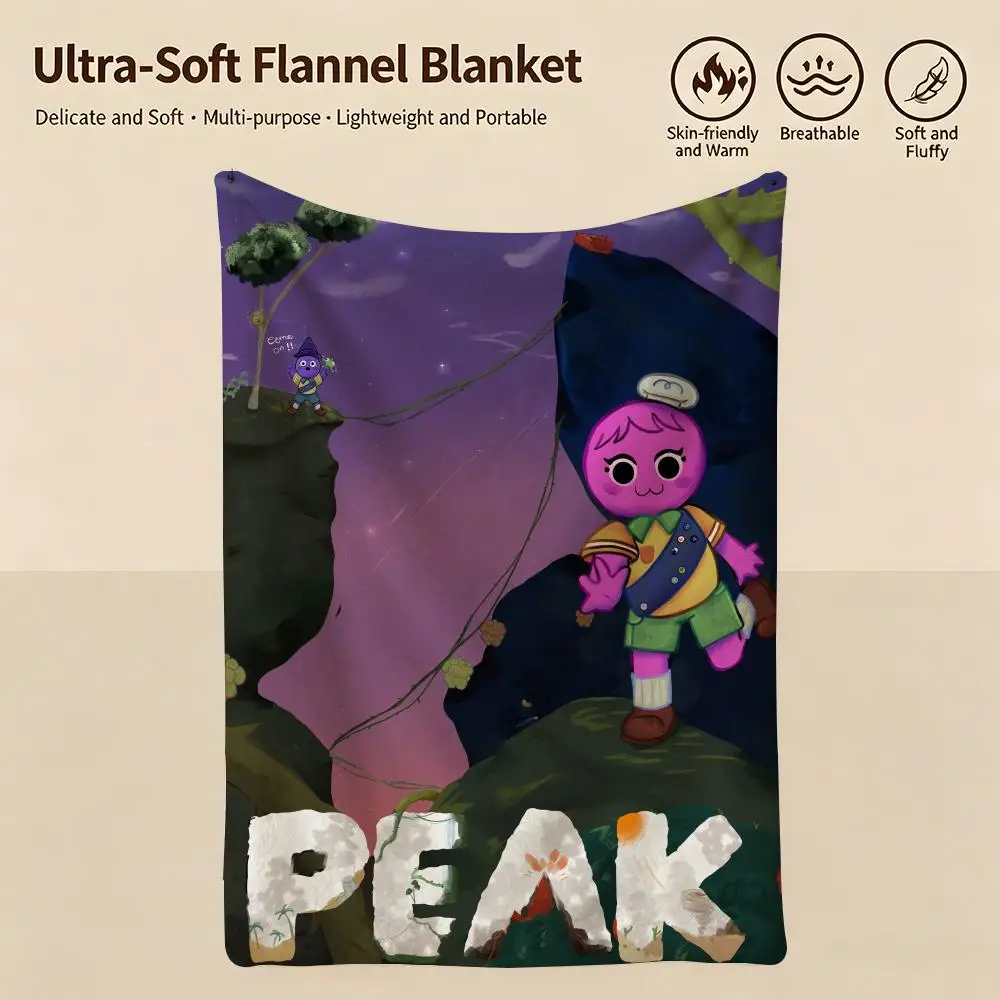 brand P-PEAK-k Throw Warm Soft Flannel Blanket, Multi-use for Sofa Bed Camping Travel Nap