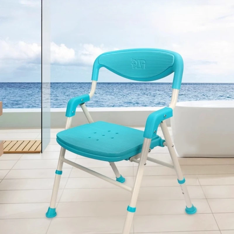 

Waterproof Handle Shower Stool Wheel Back Cute Restroom Shower Stool Elderly Plastic Sgabello Da Doccia Bathroom Furniture