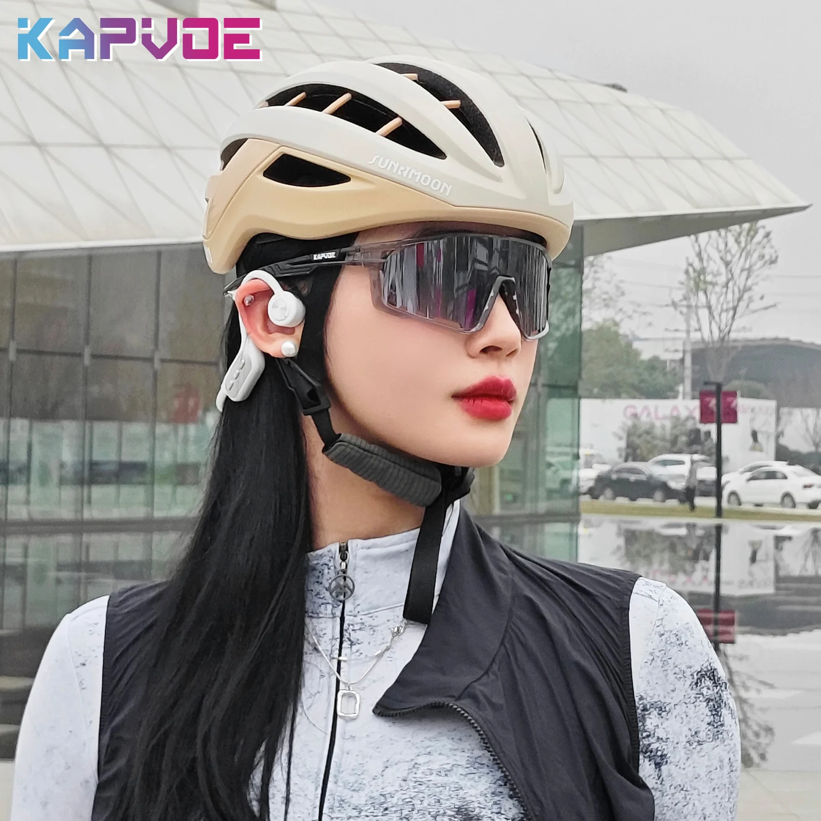 Kapvoe The World\'s First Photochromic Frame Glasses Outdoor Cycling Sunglasses Men Women Road Bicycle Sports UV400 Goggles New