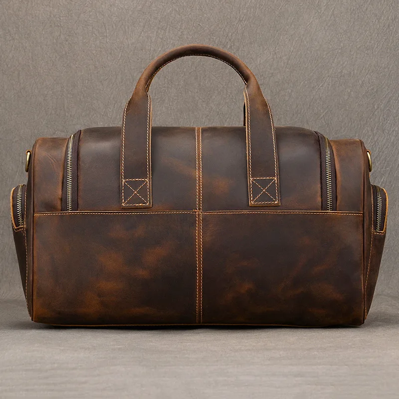 

Дорожная сумка через плечо в стиле ретро, мужская сумка, большая вместительная дорожная сумка для тренировок, уличные кожаные сумки Bolso De Viaje MHLXB