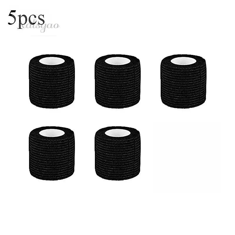 1/5/10/20 Black Tattoo Grip Bandage Cover Wraps Tapes Nonwoven Waterproof Self Adhesive Finger Protection Tattoo Accessories