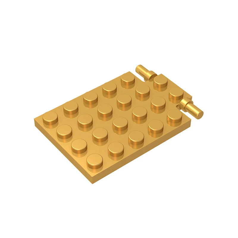 MOC PARTS GDS-844  Plate, Modified 4 x 6 with Trap Door Hinge (Long Pins) compatible0 with lego  92099 pieces of children\'s toys