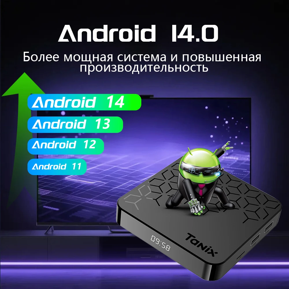 الأصلي Tanix TX7 Android14 TV Box Allwinner H728 Quta-core 16/32/64GB 1000M LAN BT5 Wifi6 8K HD فك التشفير مشغل الوسائط المنزلية