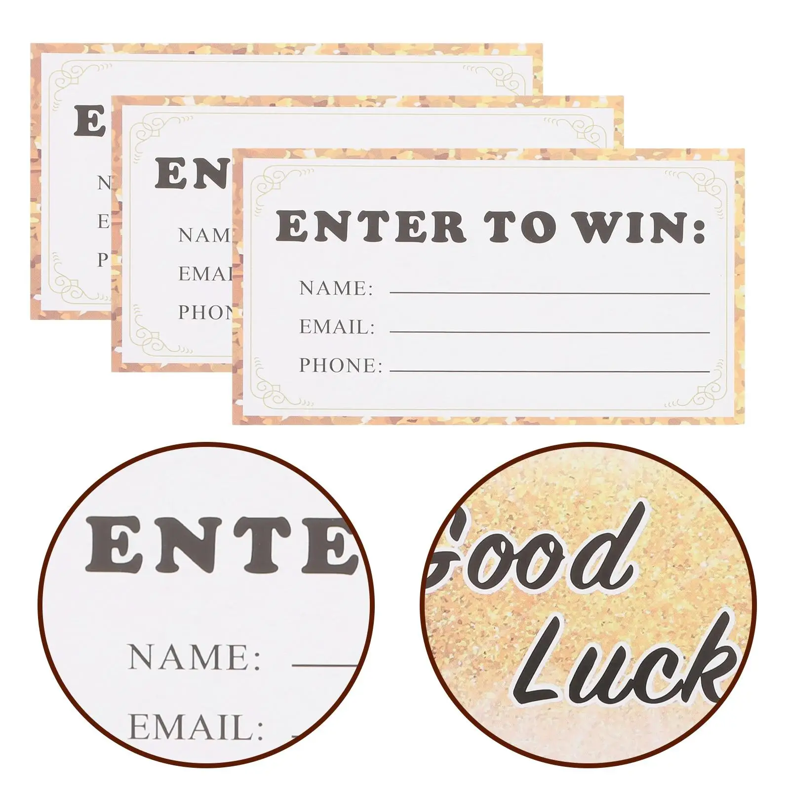 50 Pcs Lottery Cards Classroom Essentials Auction Tickets Raffle Chinese Prizes Craft Show Must Haves Golden Bbq Work