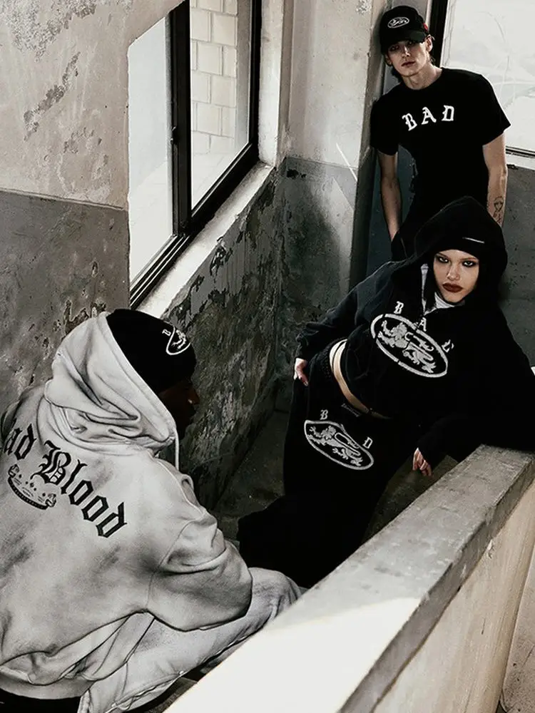 Retro waed hoodie dames casual streetwear Jaet Spicy Girl Sle ort lengte ritssluiting lange Sve comfort fit