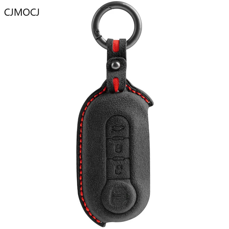 

Suede Key Case for Fiat 500, Bravo, and Iveco Daily - Premium Key Cover and Protector Keybag Keychain