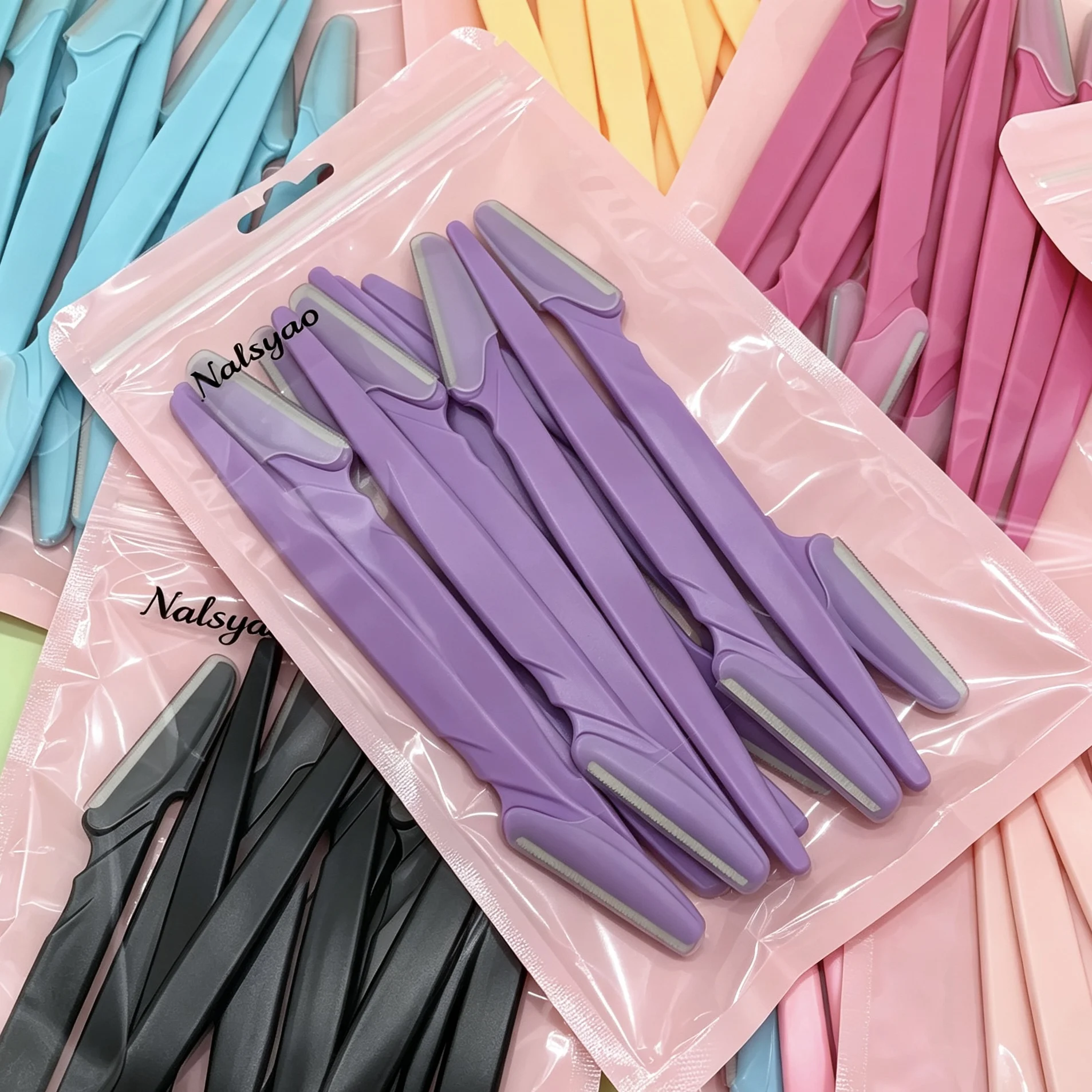 Wholesale 5/10/30/40pcs  Razor for Trimmer and Women Eyebrow and Men Shaver with Hair Razor and Face  Protective Cover,Safe rap