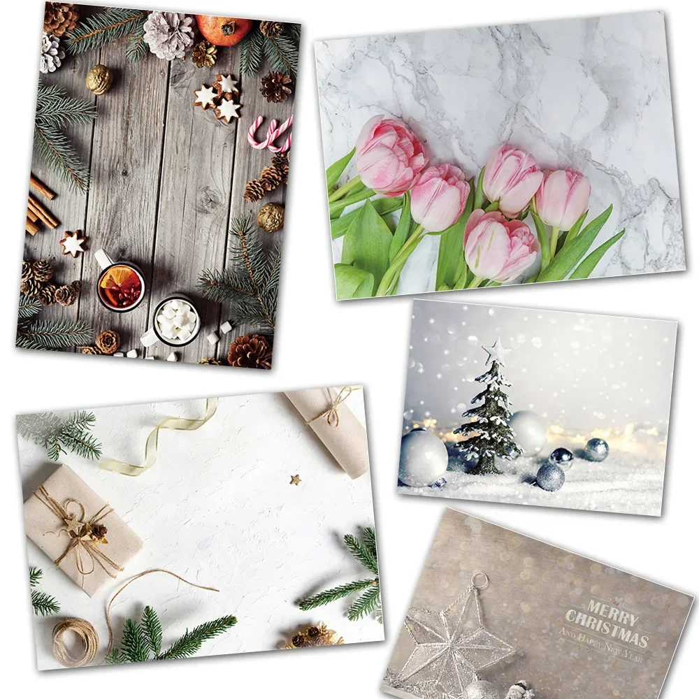 TENWISH 57*42cm Still Life Background Winter Christmas Fest Scene Deli Food Cosmetics Product Promote Themes Shooting Backdrops