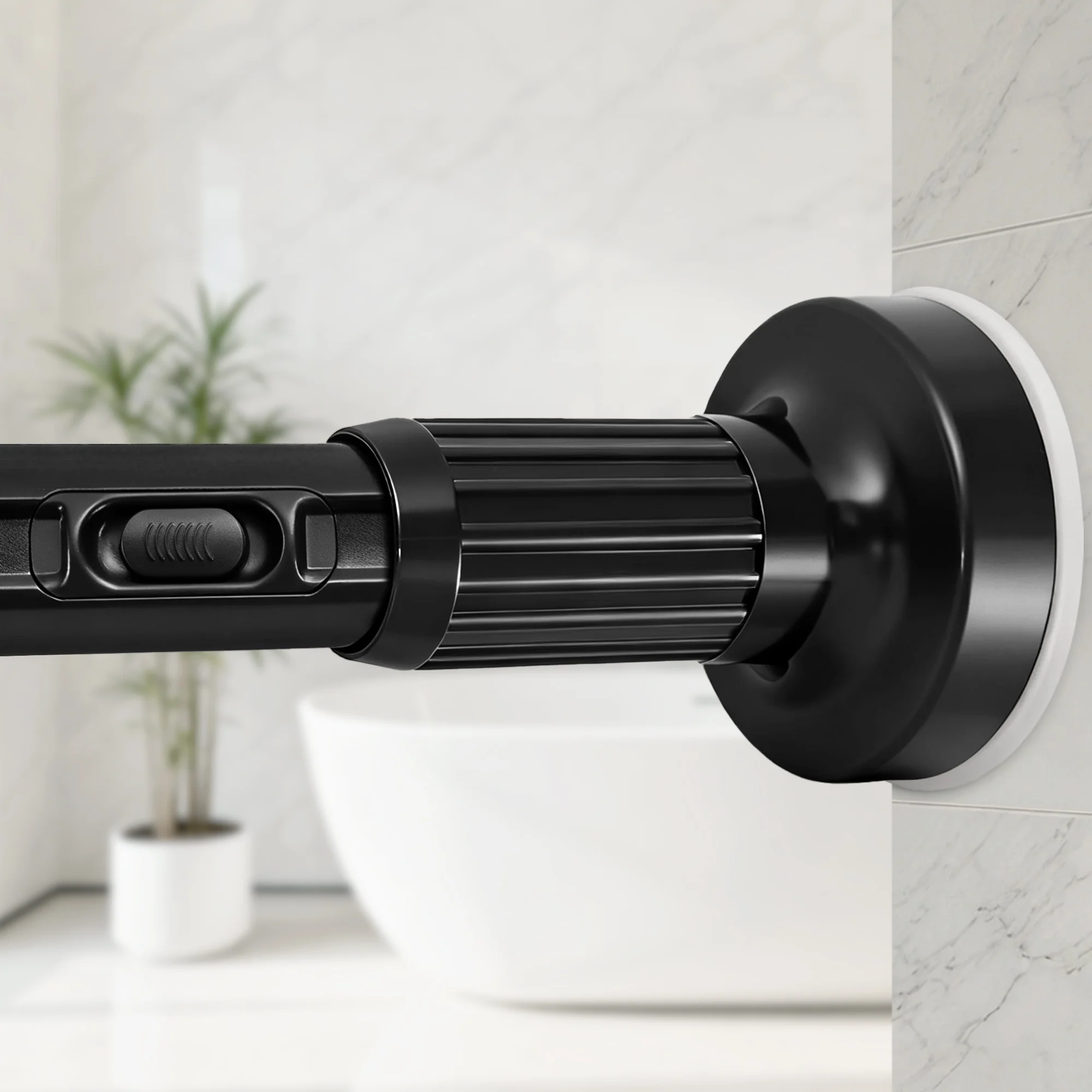 

No-drill Telescopic Rod, Heavy-duty Adjustable Curtain Rod, Extra-long Heavy-duty Tension Rod, Shower Curtain Rod, Suitable for Windows, Patios, Kitchens, Closets, Tenant-friendly, Black