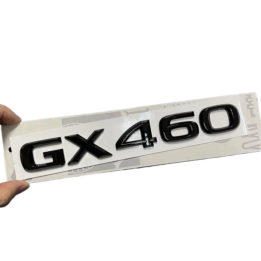 

Глянцевый черный автомобильный задний багажник GX460, значок с надписью, эмблема, наклейка для F-Sport Le-xus