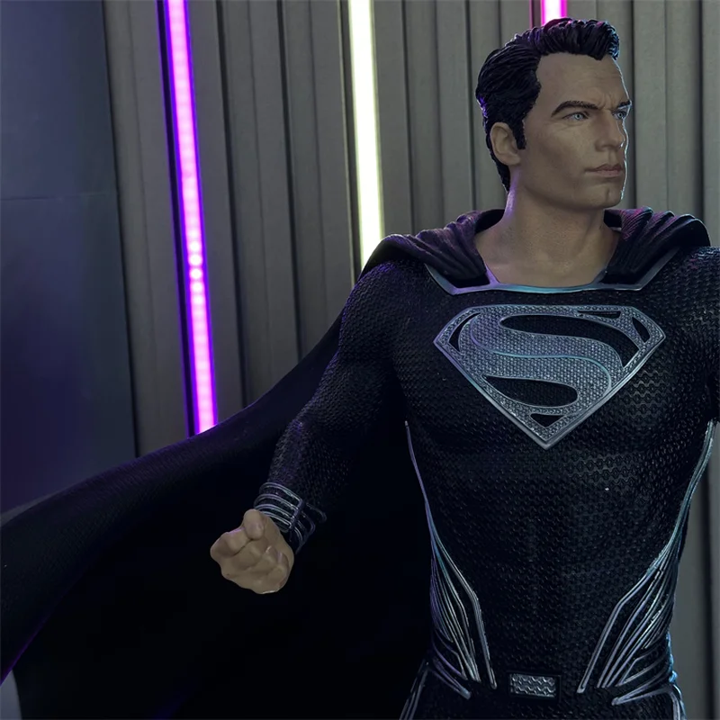 

Dc Justice League Superman 1/4 Black Super Scene Gk Resin Statue Base Can Shine Model Handmade Desktop Collection Ornament Gift