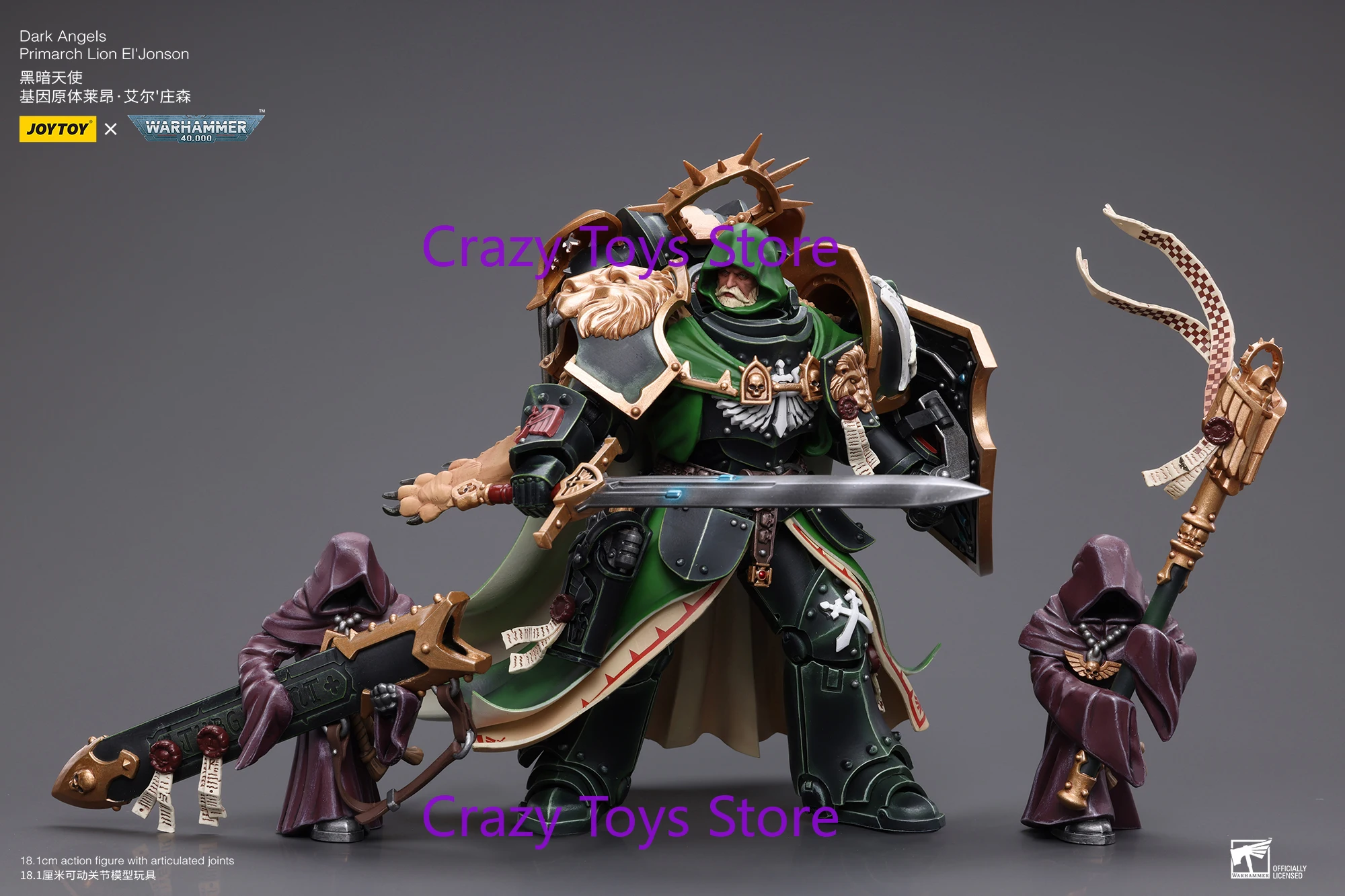 

In Stock JOYTOY WARHAMER 40K 1/18 Dark Angel Primarch Lion El'Jonson Action Doll Toy Collection Gift