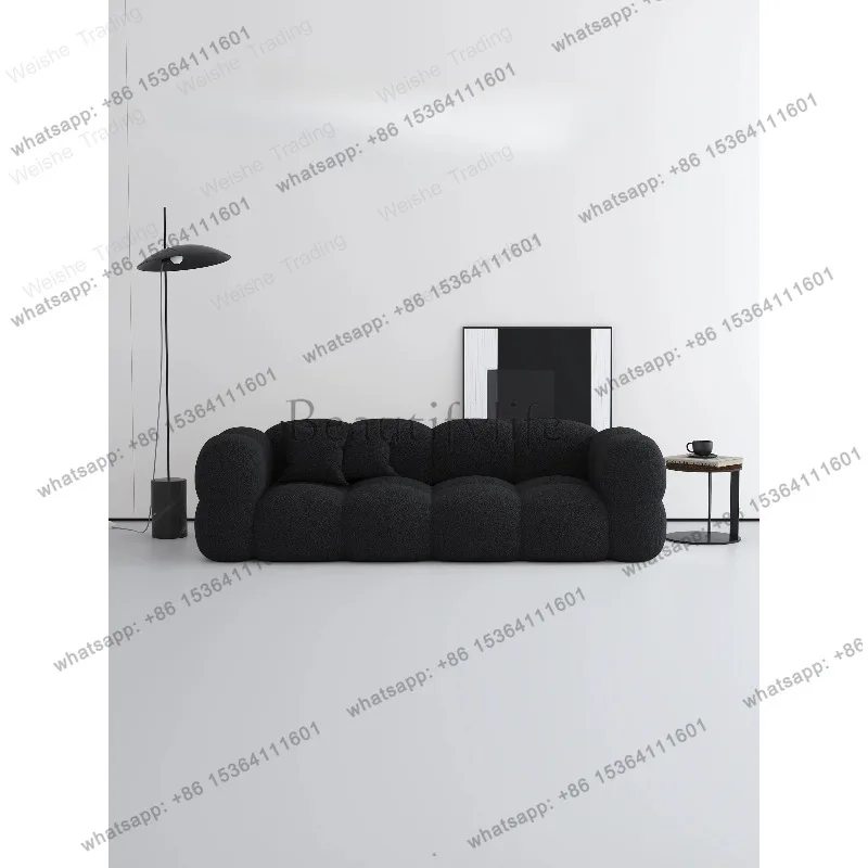 Nordic Italian minimalist marshmallow sofa small apartment living room simple designer beauty salon rest area reception