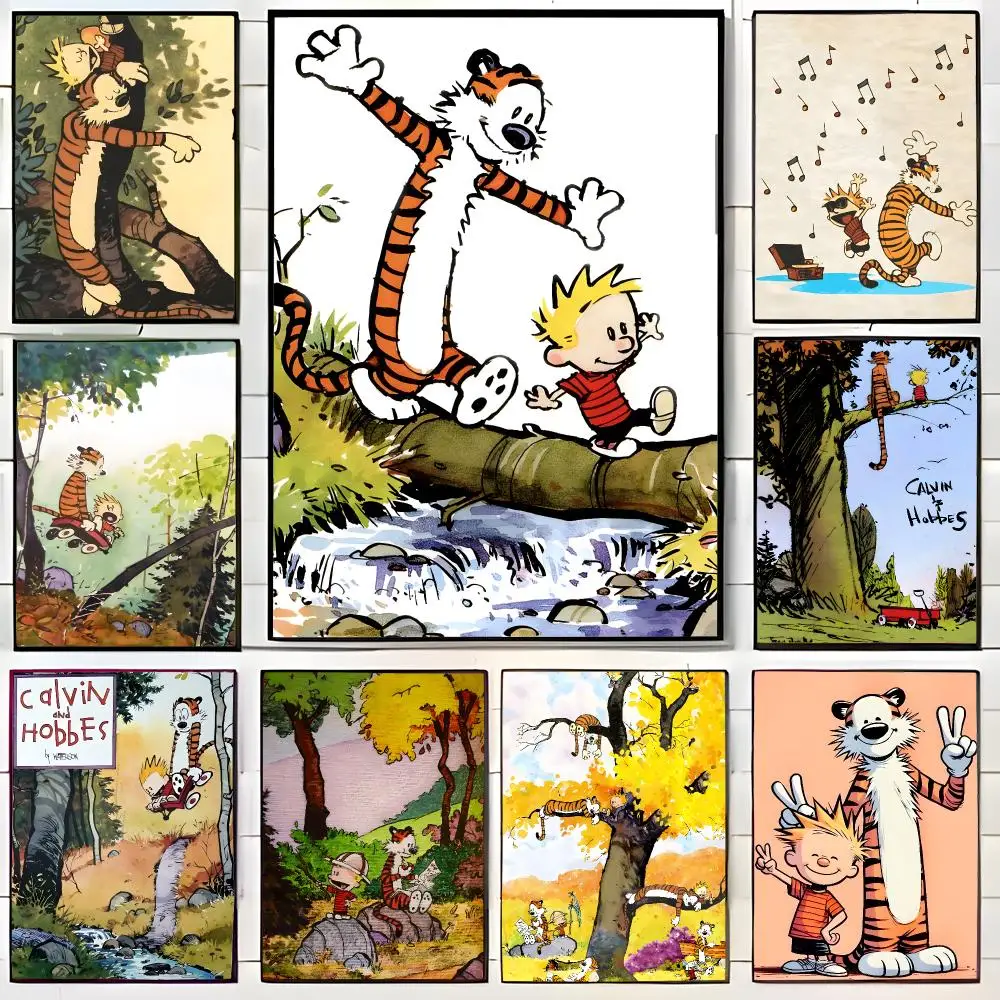 Comic Strip C-Calvin and Hobbes Poster Wall Art Print Decorative Mural Home Decor Gift Unframed