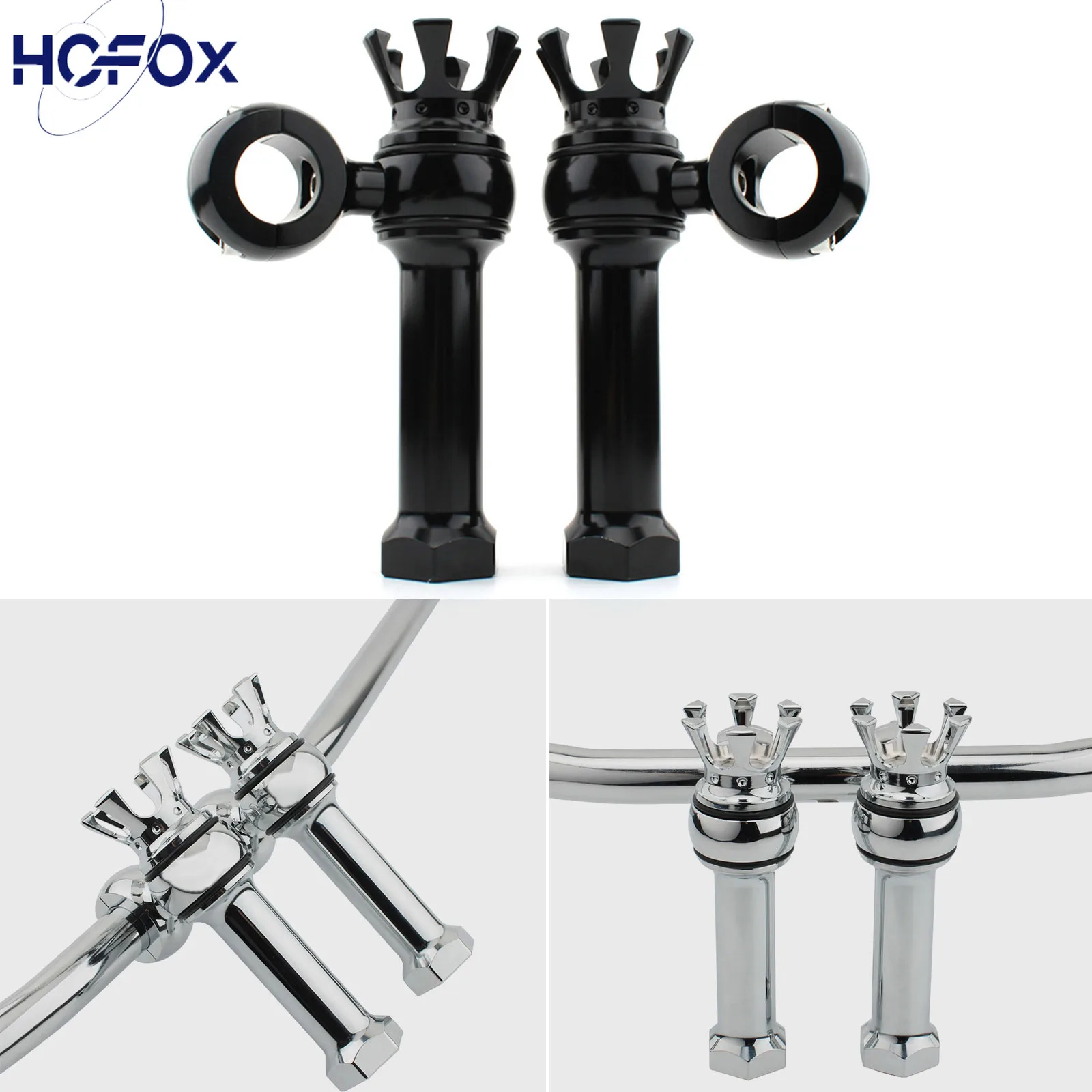 

Motorcycle Handlebar Clamp Riser Rise Bar Mount For Harley Dyna Fat Bob Aluminum Alloy