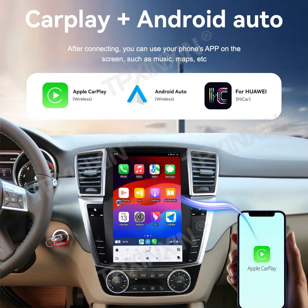 

Для Mercedes-Benz ML 2013-2015 Android автомобильный радиоприемник мультимедийное видео беспроводной Carplay авторадио стерео GPS навигация головное устройство