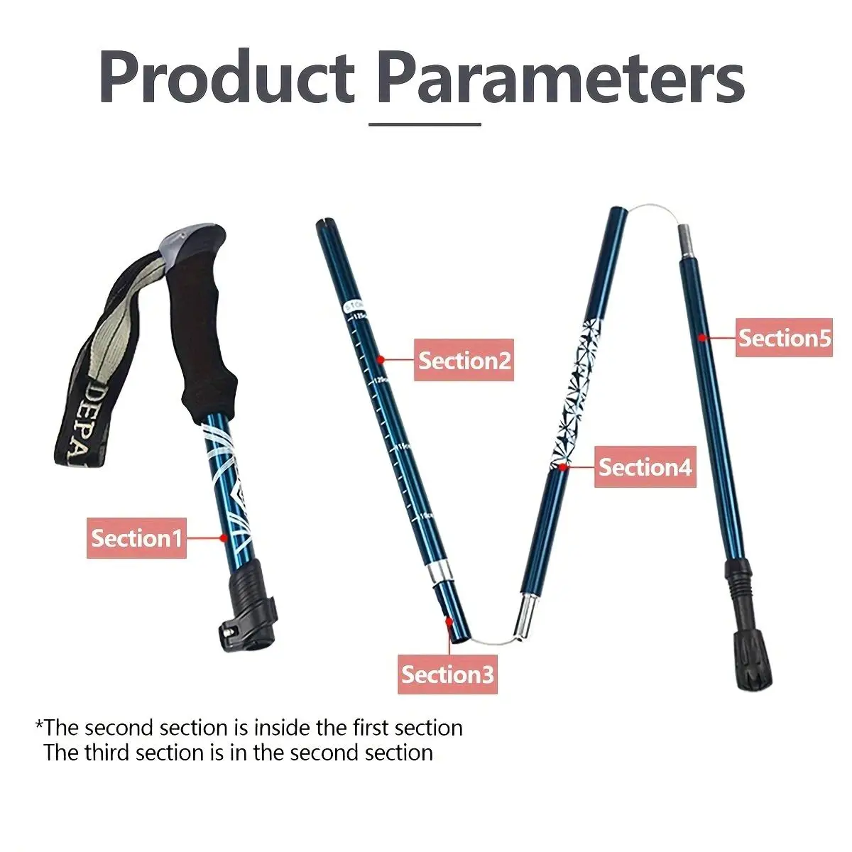 Collapsible Lightweight Trekking Poles for hiking - for men & for women Walking Sticks - Durable for hiking Sticks