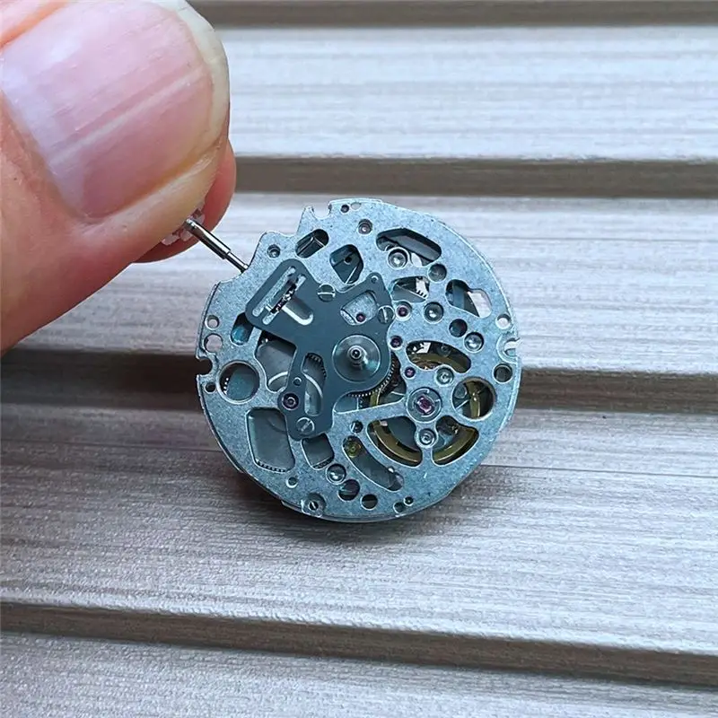 A95D-Skeletonized Mechanical Movement Black Metal 3 Hands Automatic Self-Winding Mechanism