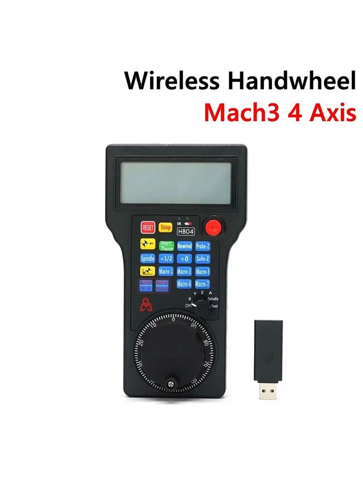 HB04 CNC Mach3 4 Axis MPG Wireless Handwheel Mach3 Pendant Pulse 50PPR Optical Encoder Generator For CNC Router