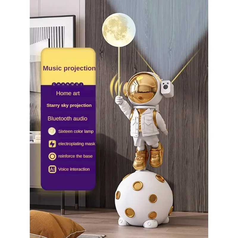 145cm Starry Sky Astronaut Large Ornaments, Bluetooth Speakers, Lamps, Living Room and Bedroom Decorations, Moving Gifts